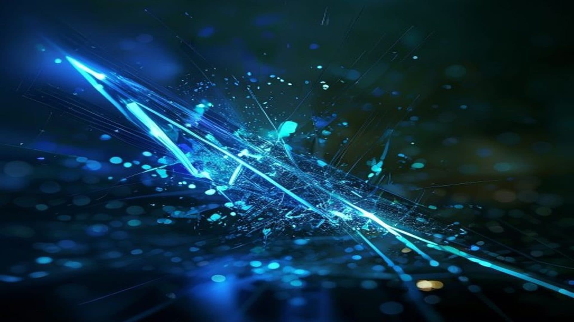Glowing prism shattering into blue and violet light shards illustrating hire iOS developer India 2026 cost and tradeoffs