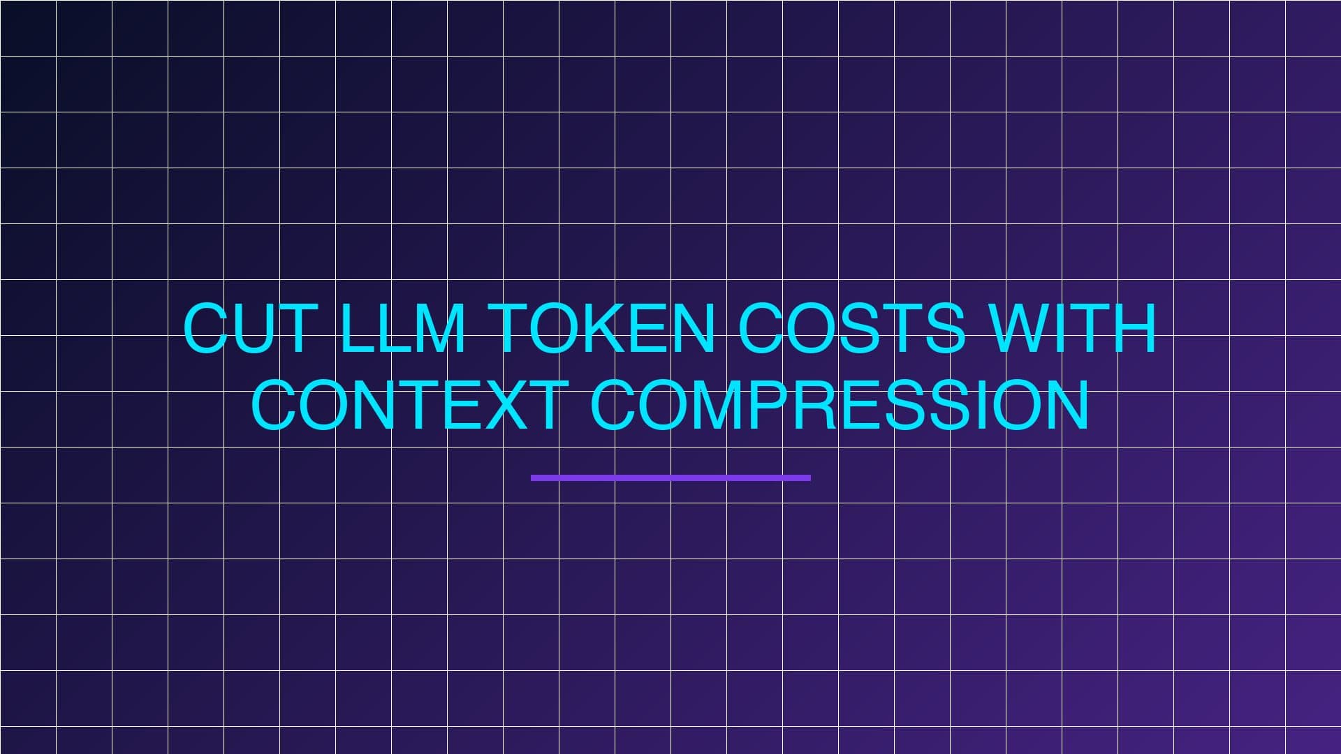 Dark editorial cover illustrating LLM context compression to cut token costs for AI agents in 2026