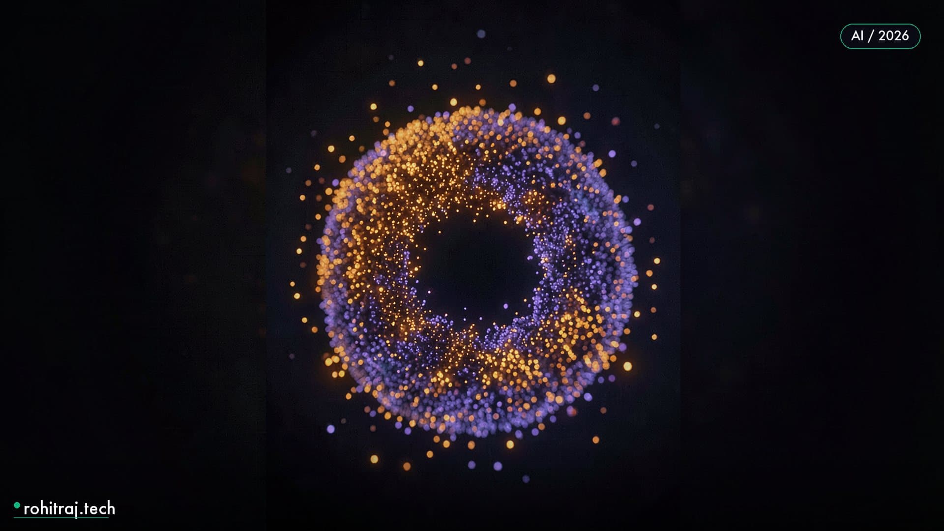 Glowing orange and indigo particle ring illustrating AI dev tools weekly roundup week 25 of 2026