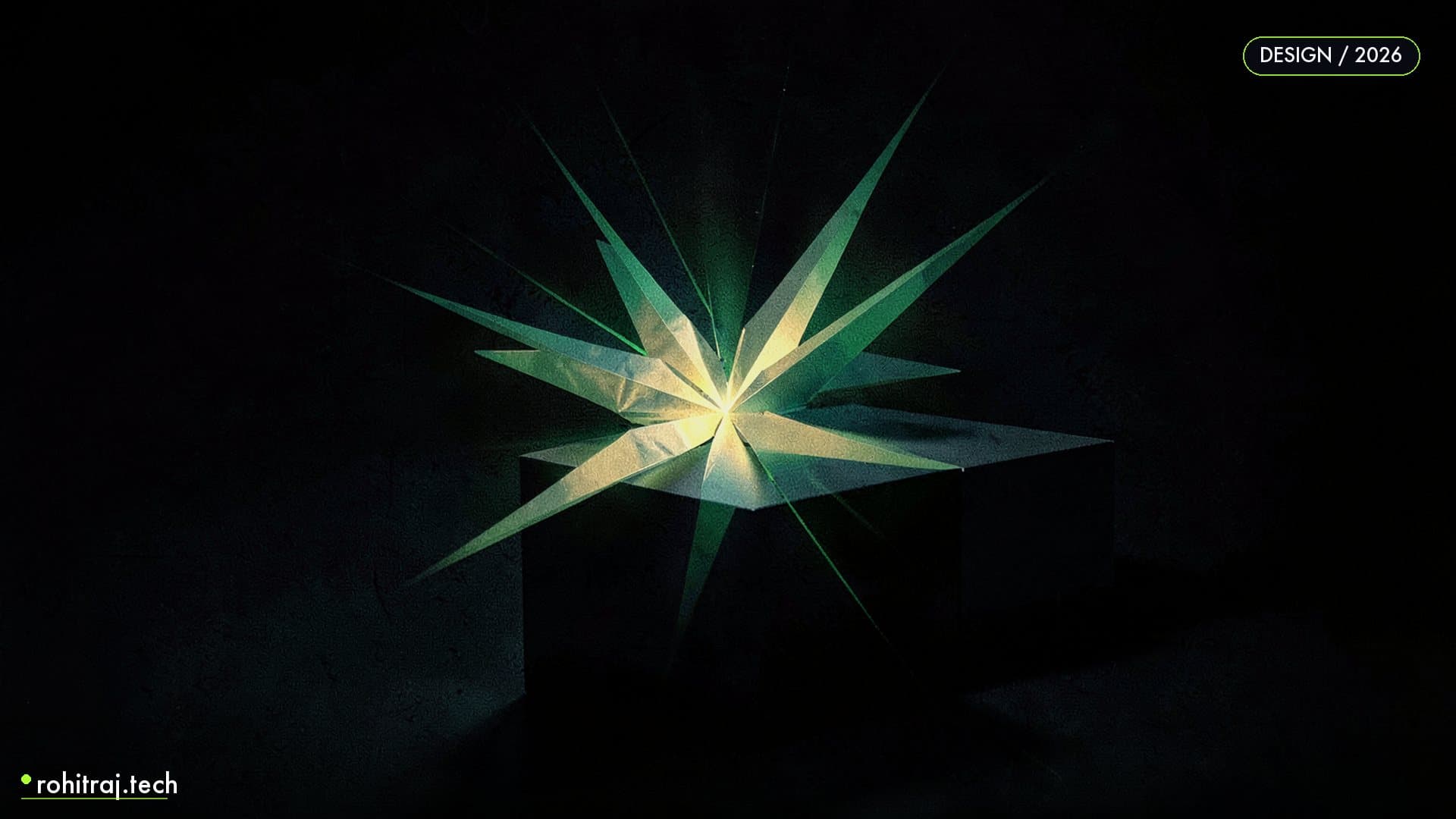 A prism shattering a flat grey monolith into vivid distinct facets illustrating an anti-AI-slop design skill for AI-generated UI in 2026