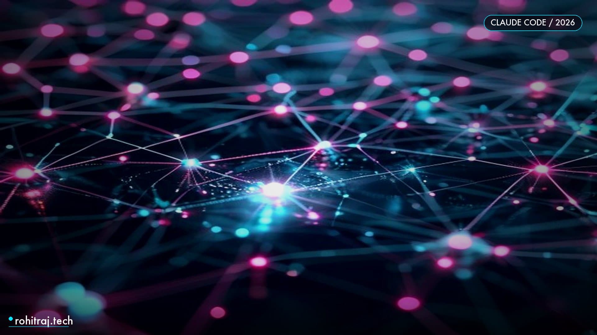 Constellation of glowing cyan nodes illustrating Claude Code dynamic workflows orchestrating parallel AI subagents