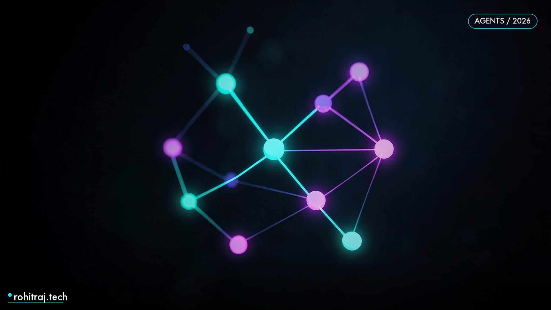 Constellation of glowing teal and violet modular nodes illustrating DeepSeek Harness plugin agent architecture