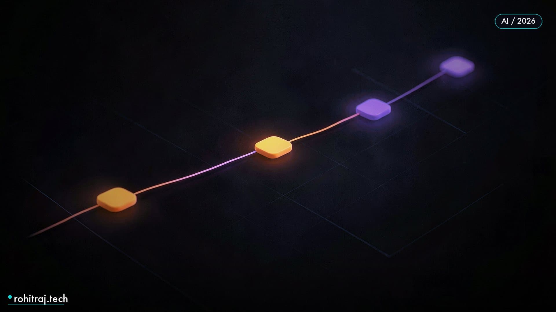 A continuous luminous thread weaving through stateful nodes illustrating the Gemini Interactions API carrying conversation state server-side