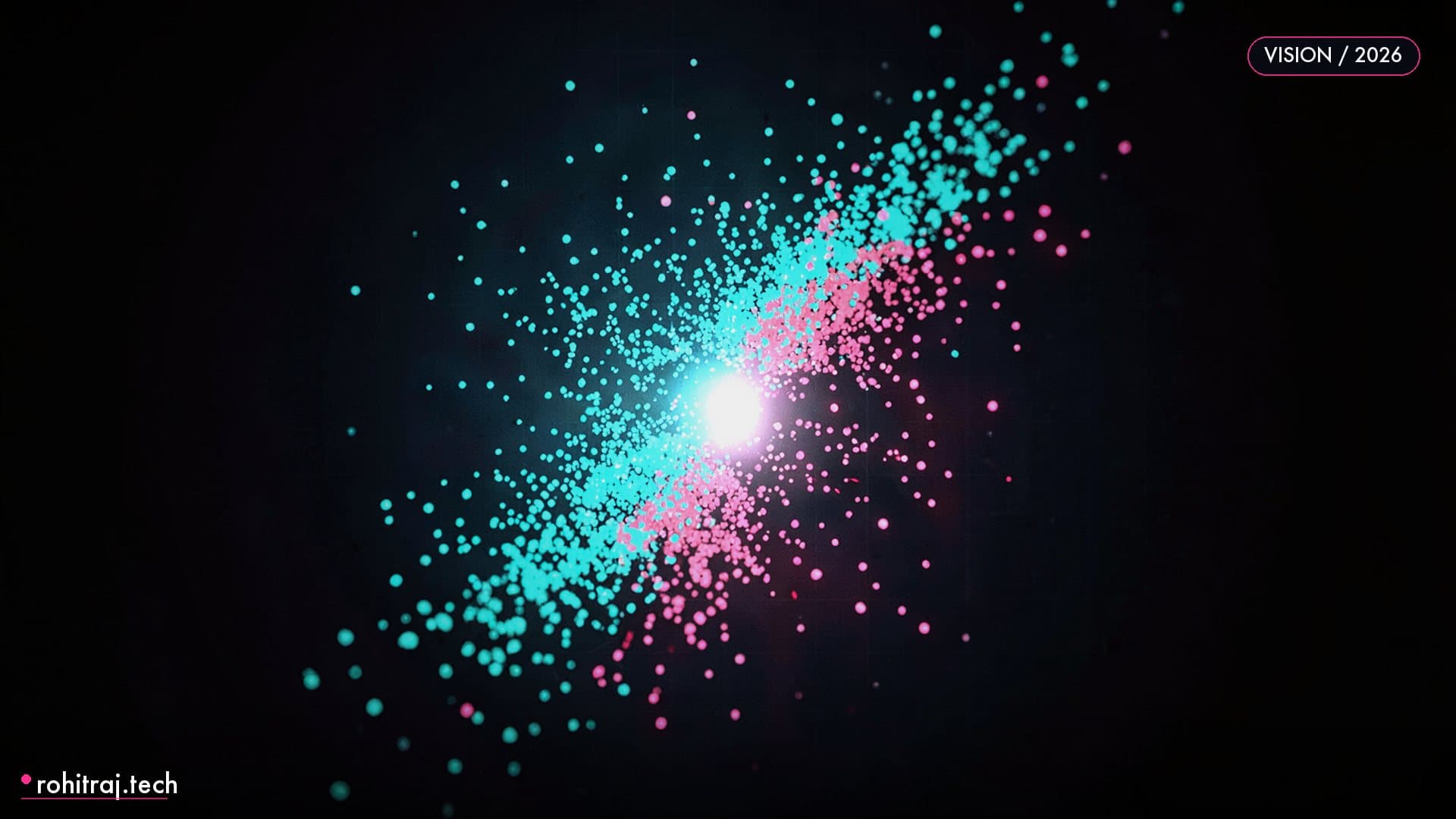 Luminous particles converging to a focal point illustrating NVIDIA LocateAnything-3B visual grounding